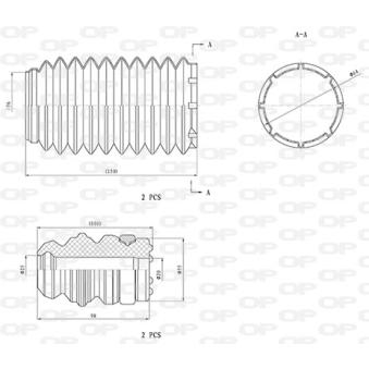 Kit de protection contre la poussière, amortisseur OPEN PARTS [DCK5063.04]