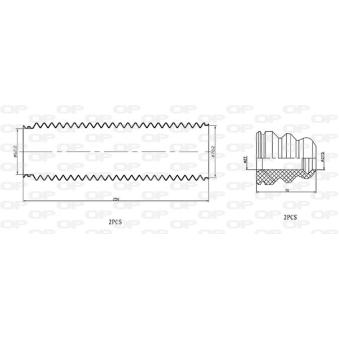 Kit de protection contre la poussière, amortisseur OPEN PARTS OEM 30666135