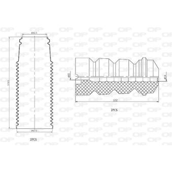 Kit de protection contre la poussière, amortisseur OPEN PARTS DCK5069.04 pour OPEL CORSA 1.3 CDTI - 90cv