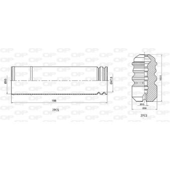 Kit de protection contre la poussière, amortisseur OPEN PARTS OEM 33531138109 Kit de protection contre la poussière, amortisseur OPEN PARTS OEM 33531138109