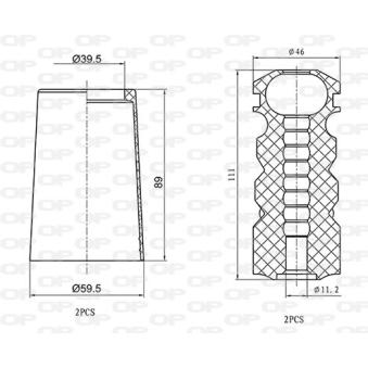 Kit de protection contre la poussière, amortisseur OPEN PARTS OEM 6K0512131A
