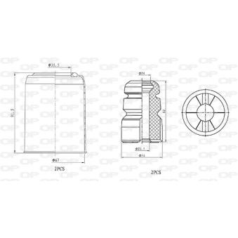 Kit de protection contre la poussière, amortisseur OPEN PARTS OEM 8K0412131E Kit de protection contre la poussière, amortisseur OPEN PARTS OEM 8K0412131E