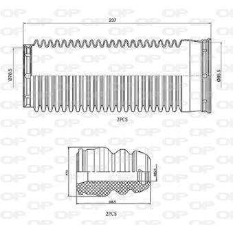 Kit de protection contre la poussière, amortisseur OPEN PARTS DCK5086.04