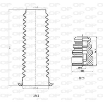 Kit de protection contre la poussière, amortisseur OPEN PARTS [DCK5087.04]