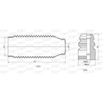 Kit de protection contre la poussière, amortisseur OPEN PARTS DCK5091.04 pour DACIA DOKKER 1.5 CRDi GLS - 110cv