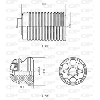 Kit de protection contre la poussière, amortisseur OPEN PARTS [DCK5098.04]