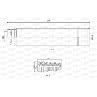 Kit de protection contre la poussière, amortisseur OPEN PARTS OEM 8V6118159AB