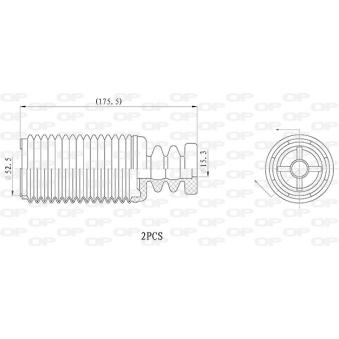 Kit de protection contre la poussière, amortisseur OPEN PARTS DCK5103.02 pour HONDA HR-V 2.2 Di - 110cv