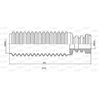 Kit de protection contre la poussière, amortisseur OPEN PARTS [DCK5104.02]