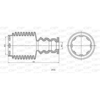 Kit de protection contre la poussière, amortisseur OPEN PARTS DCK5108.02 pour RENAULT TRUCKS B 1.6 E85 - 110cv