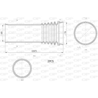 Kit de protection contre la poussière, amortisseur OPEN PARTS [DCK5114.02]