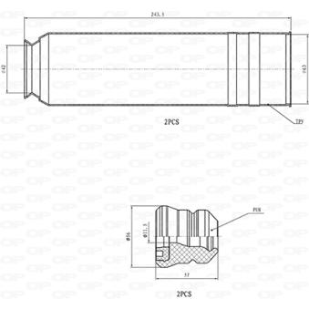 Kit de protection contre la poussière, amortisseur OPEN PARTS [DCK5126.04]