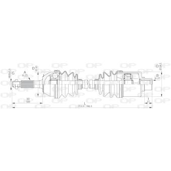 Arbre de transmission OPEN PARTS [DRS6022.00]
