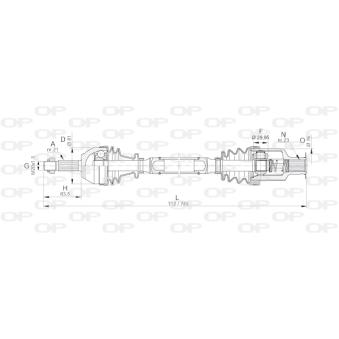 Arbre de transmission avant droit OPEN PARTS OEM 8200116064