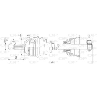 Arbre de transmission avant gauche OPEN PARTS OEM 7700115197