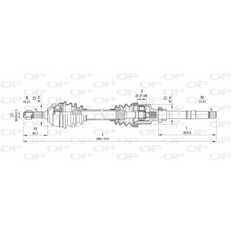 Arbre de transmission avant droit OPEN PARTS OEM 3273CR