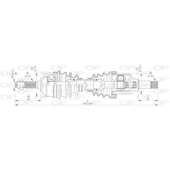 Arbre de transmission avant gauche OPEN PARTS OEM 3272CR