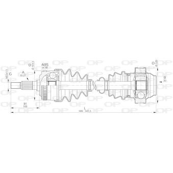 Arbre de transmission OPEN PARTS OEM A6383342334