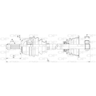 Arbre de transmission avant gauche OPEN PARTS OEM 7701349994