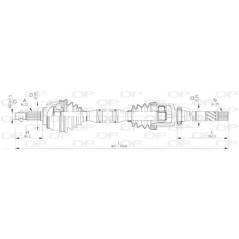Arbre de transmission avant droit OPEN PARTS OEM 8200387466 Arbre de transmission avant droit OPEN PARTS OEM 8200387466