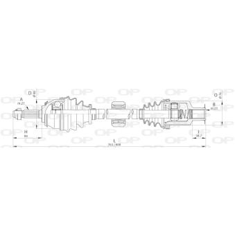 Arbre de transmission avant droit OPEN PARTS OEM 8200985007