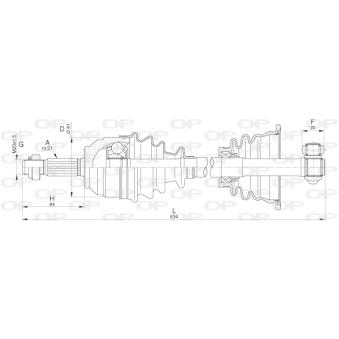 Arbre de transmission avant gauche OPEN PARTS OEM 7701352771