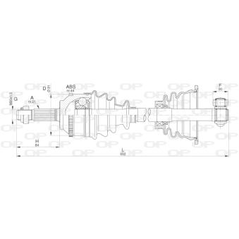 Arbre de transmission avant gauche OPEN PARTS OEM 7701352730