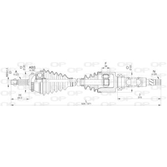 Arbre de transmission avant droit OPEN PARTS OEM 7701352489