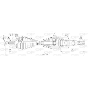 Arbre de transmission avant droit OPEN PARTS OEM 7701469965 Arbre de transmission avant droit OPEN PARTS OEM 7701469965