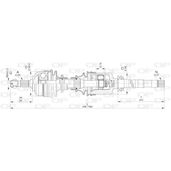 Arbre de transmission avant droit OPEN PARTS OEM 3273NY