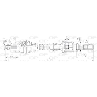 Arbre de transmission avant droit OPEN PARTS OEM 7711134786