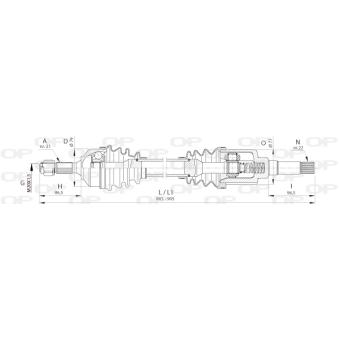 Arbre de transmission avant droit OPEN PARTS OEM 3273KK