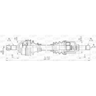 Arbre de transmission avant gauche OPEN PARTS OEM 3272LE Arbre de transmission avant gauche OPEN PARTS OEM 3272LE