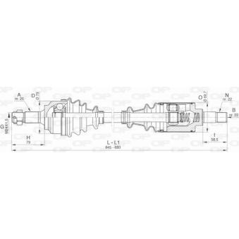 Arbre de transmission avant gauche OPEN PARTS OEM 3272KY
