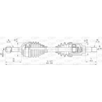 Arbre de transmission avant gauche OPEN PARTS OEM 1607237280 Arbre de transmission avant gauche OPEN PARTS OEM 1607237280