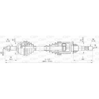 Arbre de transmission avant droit OPEN PARTS OEM 51815194