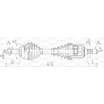 Arbre de transmission avant gauche OPEN PARTS OEM 51815194