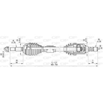 Arbre de transmission avant gauche OPEN PARTS OEM 7701209469