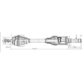Arbre de transmission avant droit OPEN PARTS OEM 31607593044