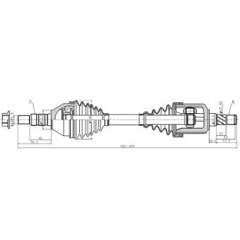 Arbre de transmission avant gauche OPEN PARTS OEM 71791757