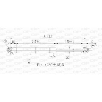 Vérin, capot-moteur OPEN PARTS OEM 51238119558
