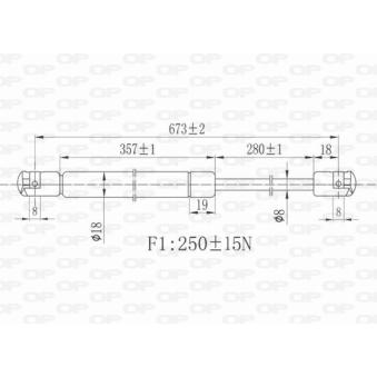 Vérin, capot-moteur avant gauche OPEN PARTS GSR6217.00