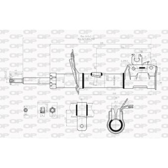 Amortisseur avant gauche OPEN PARTS OEM 50703308