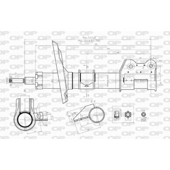 Amortisseur avant droit OPEN PARTS OEM 50708673