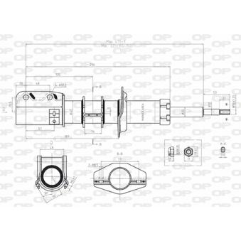 Jeu de 2 amortisseurs avant OPEN PARTS [SAB8023.11]
