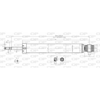 Jeu de 2 amortisseurs arrière OPEN PARTS SAB8032.32 pour MITSUBISHI GALANT 1.6 - 110cv