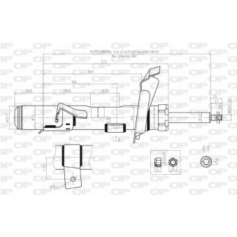 Amortisseur avant droit OPEN PARTS OEM 1348775