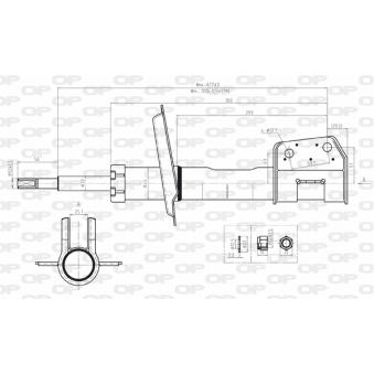 Jeu de 2 amortisseurs avant OPEN PARTS OEM 46412045