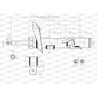 Amortisseur avant gauche OPEN PARTS OEM 1325960