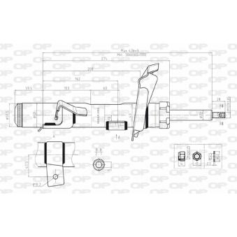 Amortisseur avant droit OPEN PARTS OEM 4M5118B038PAB